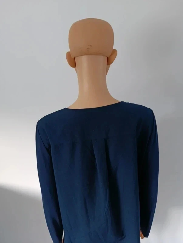 Blusa Captain Tortue T38 azul marino – Bolsillo de tweed con lentejuelas – Mangas largas – photo 7